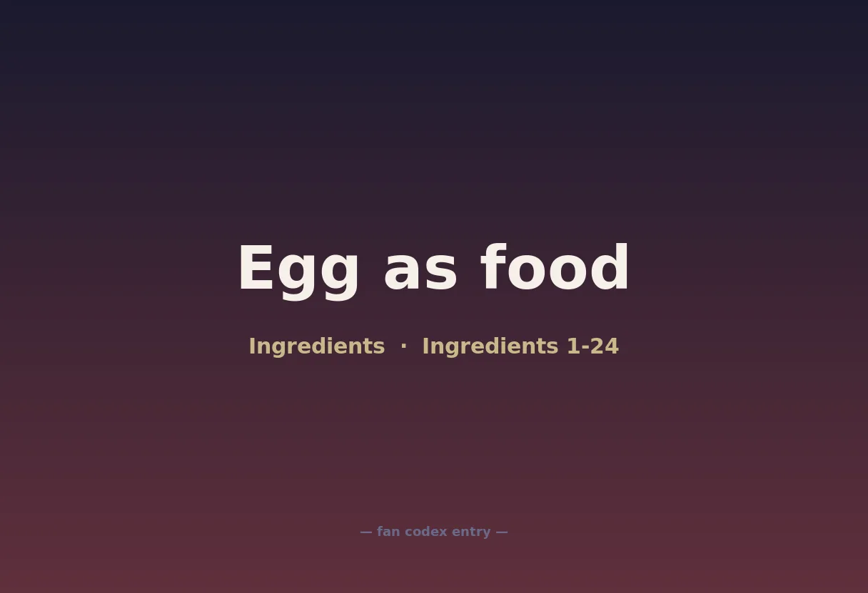 Egg as food