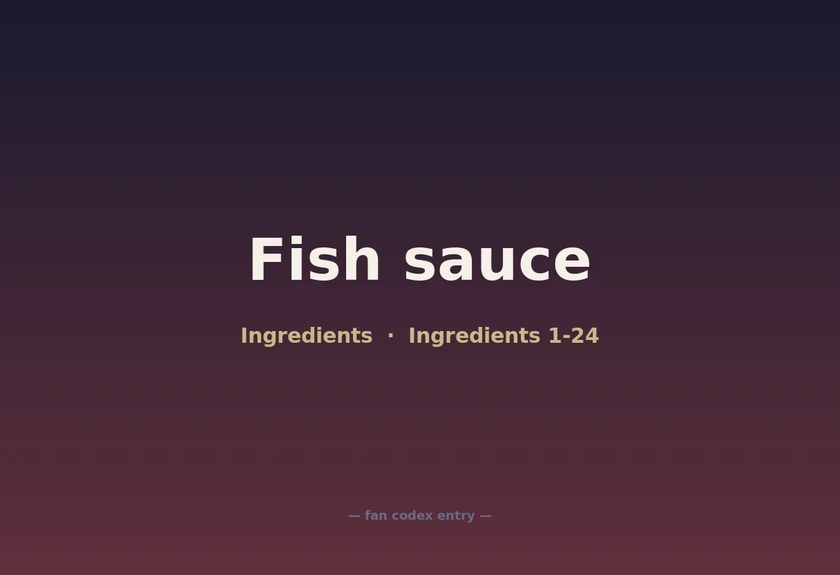 Fish sauce