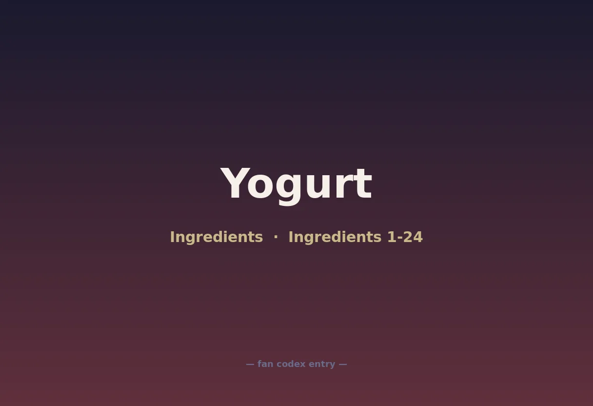 Yogurt