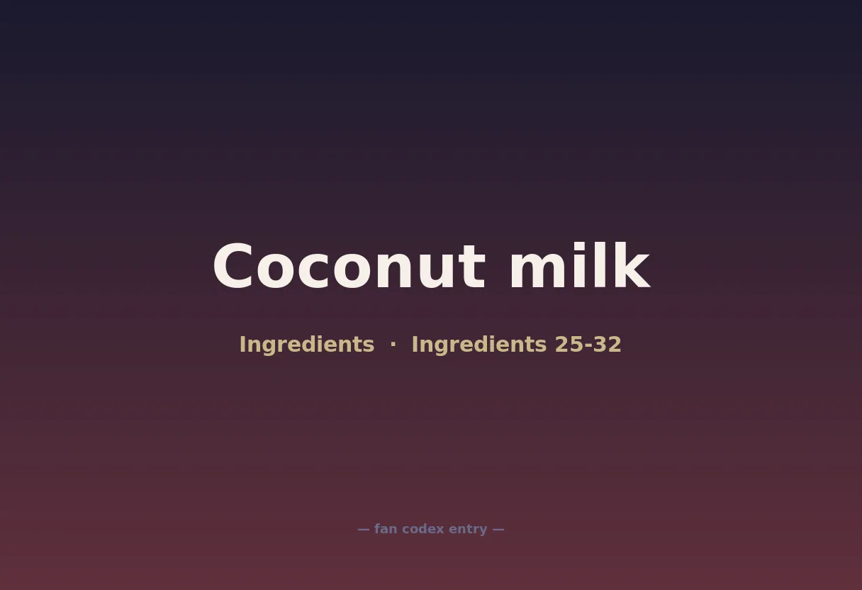 Coconut milk